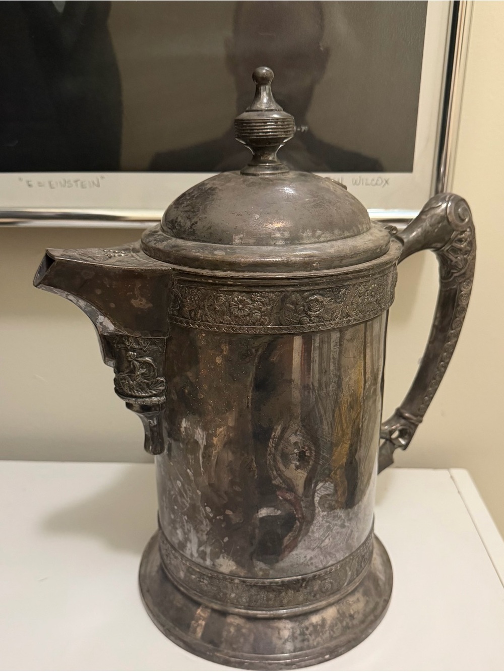 Antique Hall Elton Silver Plate Co. Creamer or Pitcher W/insert 1878